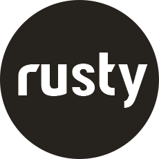 Rusty 3rd party business logo